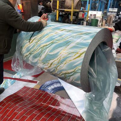 Bespoke Pattern Galvanized Printed Steel Coil , Heavy-Duty For Architectural Projects