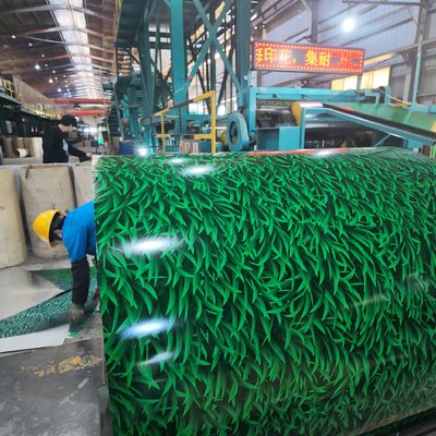 PPGI Galvanized Color Coated Steel Coil, Small Grass Flower Printed Pattern