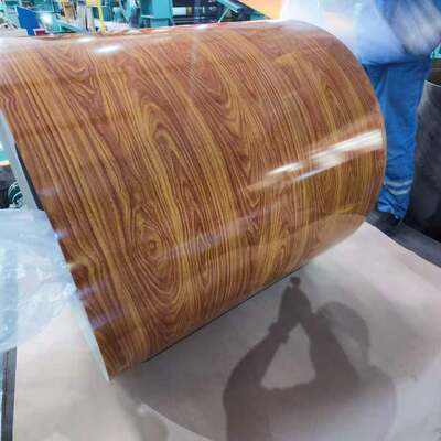 Wood Grain Printed Galvanized Prepainted Steel Coil, Anti-corrosion For Construction Decoration